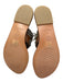 By Anthropologie Shoe Size 8 Brown Leather Crystals Beaded Thong Sandals Brown / 8
