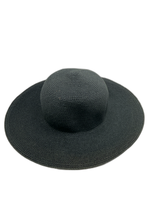 Eric Javits Black Straw Woven Charm wide brim Hat Black / One Size