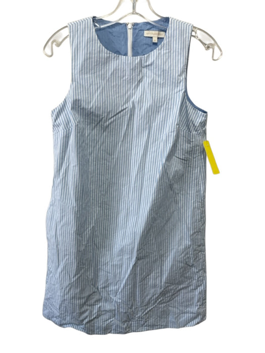 Ann Mashburn Size XS Light blue & white Cotton Stripe Sleeveless Shift Dress Light blue & white / XS