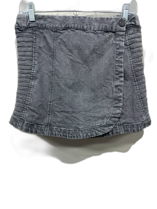 Love The Label Size XS Gray Wash Cotton Denim Wrap Elastic Waist Skort Skirt Gray Wash / XS