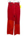 Ganni Size 25 Red & Orange Cotton Colorblock High Rise Straight Leg Jeans Red & Orange / 25