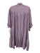 Project 6 NY Size L Red & Gray Cotton Striped 3/4 Sleeve Button Down Dress Red & Gray / L