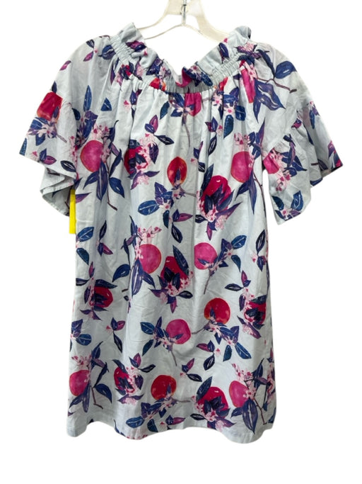 Brooke Wright Size XS/S Blue, Pink & Purple Cotton Short Sleeve Shift Dress Blue, Pink & Purple / XS/S