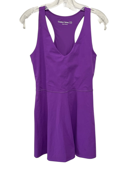 Outdoor Voices Size M Purple Nylon Blend Racerback V Neck Athletic Dress Purple / M