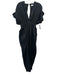 IRO Size 36 / Small Black Cotton Smocked Waist Band Cap Sleeve V Neck Jumpsuit Black / 36 / Small