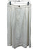 Jenni Kayne Size M White Linen Pleated Waist A Line Zip & Button Skirt White / M