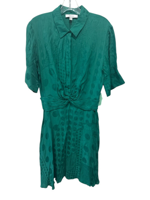 Ipekyol Size M Emerald Green No Fabric Tag Polka Dots Short Cuffed Sleeve Dress Emerald Green / M