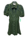 Love The Label Size XS Olive Green Cotton Short Sleeve Crochet Lace Collar Dress Olive Green / XS
