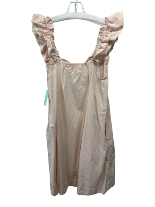 Piyama Size S Blush Pink Cotton Ruffle Strap Mini Shift Pajama Dress Blush Pink / S