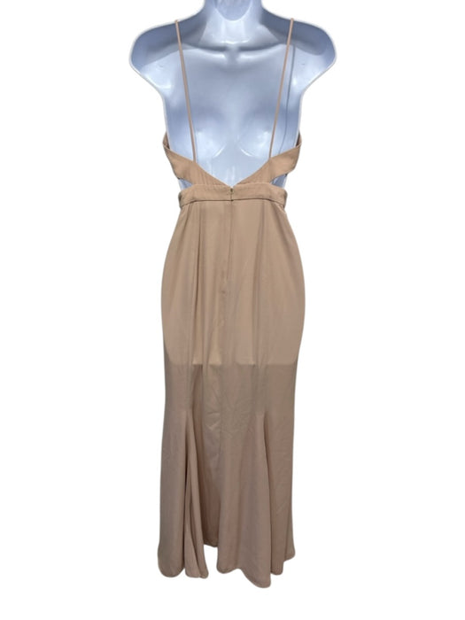 Fame and Partners Size XS Blush Pink Polyester Chiffon Spaghetti Strap Gown Blush Pink / XS
