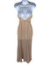 Fame and Partners Size XS Blush Pink Polyester Chiffon Spaghetti Strap Gown Blush Pink / XS