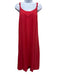 XiRENA Size S Bright red Cotton Crinkle Tie Straps Shift Midi Dress Bright red / S