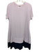 COS Size S Pink & Navy Cotton Blend Short Sleeve Color Block Tiered Hem Dress Pink & Navy / S