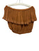Jen's Pirate Booty Size M Pumpkin Orange Cotton Gauze Off the Shoulder Top Pumpkin Orange / M