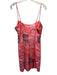 Staud Size S Coral Pink & Multi Rayon Blend Spaghetti Strap Surfers Dress Coral Pink & Multi / S