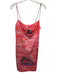 Staud Size S Coral Pink & Multi Rayon Blend Spaghetti Strap Surfers Dress Coral Pink & Multi / S