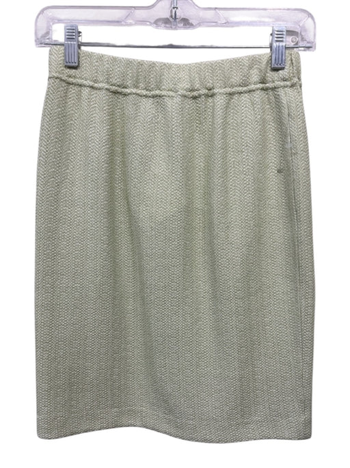 St. John Collection Size XS Pistachio Green Rayon & Wool Stretch Waist Skirt Pistachio Green / XS