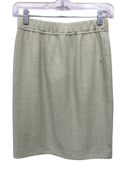 St. John Collection Size XS Pistachio Green Rayon & Wool Stretch Waist Skirt Pistachio Green / XS