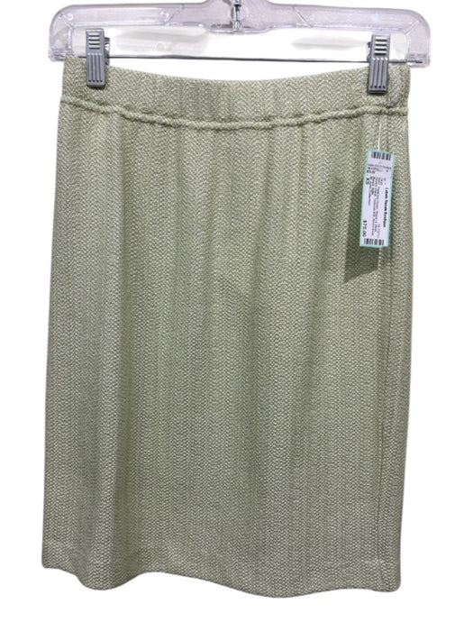 St. John Collection Size XS Pistachio Green Rayon & Wool Stretch Waist Skirt Pistachio Green / XS