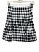 Alaia Size XS White & Black Viscose & Polyamide Knit Houndstooth Flare Skirt White & Black / XS