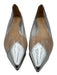 Schutz Shoe Size 8 Silver & Clear Vinyl & Leather Transparent Metallic Flats Silver & Clear / 8