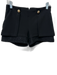 Carolina Ronderos Size 8 Black Embroidered Decorative Buttons Back Zip Shorts Black / 8