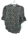 Apiece Apart Size 4 White, Green & Pink Viscose Abstract Floral 1/2 Sleeve Top White, Green & Pink / 4