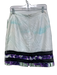 Emerson by Jackie Fraser-Swan Size 8 Blue, Black & Purple Silk & Cotton Skirt Blue, Black & Purple / 8