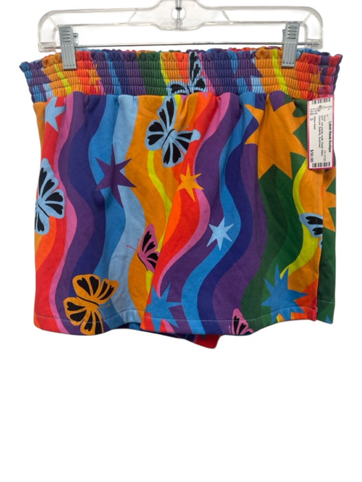 Alden Adair Size S red, purple, multi Elastic Waist Rainbow Butterfly Skort red, purple, multi / S