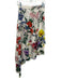 Alice + Olivia Size 2 White, Red, Green Silk ruffles Floral Print Midi Skirt White, Red, Green / 2