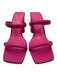 Schutz Shoe Size 11B Fuschia Pink Nappa Leather Square Toe 2 Strap Sandals Fuschia Pink / 11B