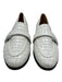 Schutz Shoe Size 9.5 White Croc Embossed Leather Almond Toe Slip On Loafers White / 9.5
