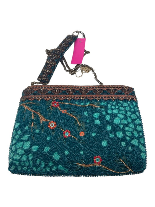 Mary Frances Brown & Green Beaded Crossbody Zip Close giraffe Bag Brown & Green / S/M