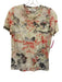 Prabal Gurung Size M White, Green, & Multi Polyester Short Sleeve Paint Top White, Green, & Multi / M