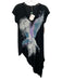 C'N'C costume national Size 28/42 Black & Multi Short Sleeve All Over Print Top Black & Multi / 28/42