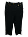 St. John Sport Size 10 Black & Gold Cotton Zip Fly Buttons Buckle Pants Black & Gold / 10