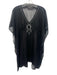 Antik Batik Size S Black & Silver Missing Fabric Tag Sheer Beaded V Neck Dress Black & Silver / S