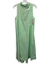 COS Size 10 Light Green Cotton Sleeveless Tie Neck Midi Dress Light Green / 10
