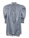 Andion Size XS Blue & White Cotton Smocked Detail Gingham Button Up Top Blue & White / XS