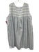 Lake Size M White, Blue, Pink Cotton Stripe Sleeveless Pockets Midi Dress White, Blue, Pink / M