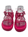 Aje Shoe Size 38 Pink Leather open toe Ankle Strap Braided Detail Sandals Pink / 38