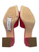 AGL Shoe Size 39 Pink Leather Block Heel Open Toe Square Toe Sandals Pink / 39
