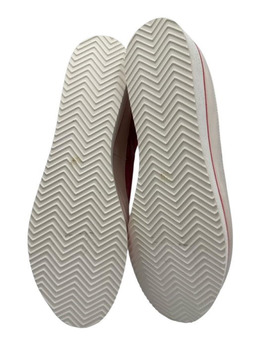 Ron White Shoe Size 40 Red & White Leather Ankle Strap Closed Toe Platform Shoes Red & White / 40