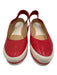 Ron White Shoe Size 40 Red & White Leather Ankle Strap Closed Toe Platform Shoes Red & White / 40