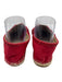 Antik Batik Shoe Size 38 Red Burlap Woven Slip On Beaded Shoes Red / 38