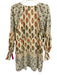 Marea by Ash & Eden Size M Cream Yellow & Multi Cotton Block Printed Dress Cream Yellow & Multi / M