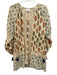 Marea by Ash & Eden Size M Cream Yellow & Multi Cotton Block Printed Dress Cream Yellow & Multi / M