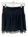 Red Valentino Size Est S Black Missing Fabric Tag Polka Dots Mesh Detail Skirt Black / Est S
