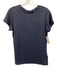 Ted Baker Size 3 Navy Blue Polyester Blend Shimmer Ribbed Knit Short Sleeve Top Navy Blue / 3