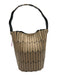 Bao Bao Issey Miyake Beige & Black PVC Shoulder Strap Geometric Folding Bag Beige & Black / S